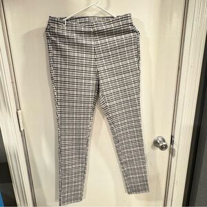 Michael Kors Black and White Checkered Pants